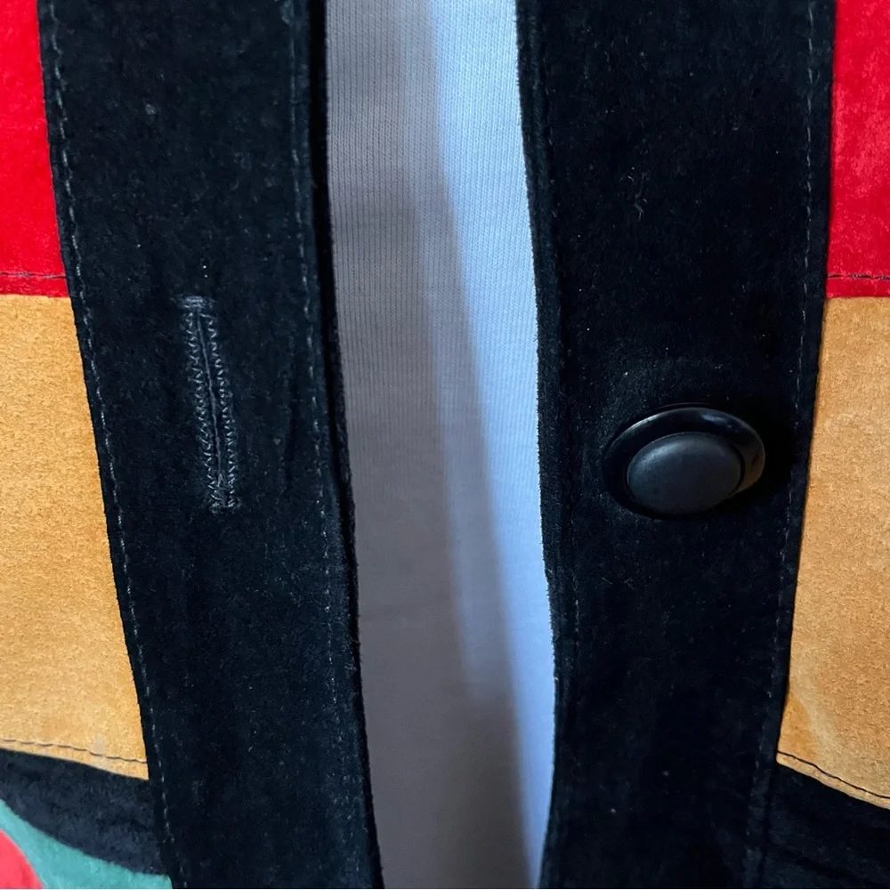 Vintage suede Colourblock jacket M - Picture 5 of 11